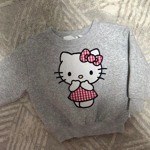 Hello Kitty Gray Sweatshirt with Pink Accents
